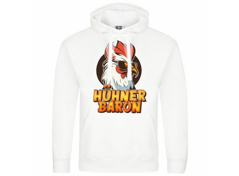 deinshirt Kapuzenpullover Herren Kapuzenpullover Hühnerbaron Mit Print Motiv, Grafik von deinshirt