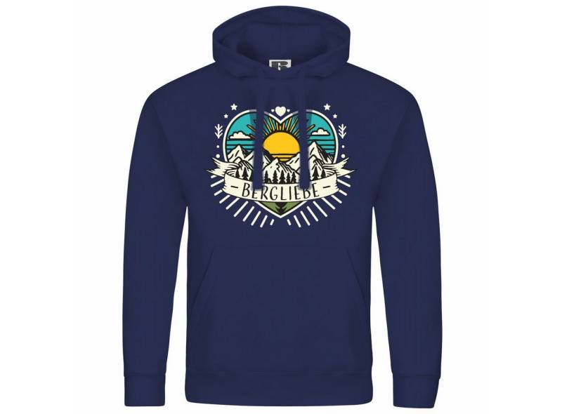 deinshirt Kapuzenpullover Herren Kapuzenpullover Ich Liebe die Berge Mit Print Motiv, Grafik von deinshirt