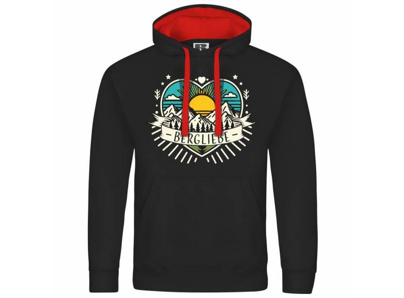 deinshirt Kapuzenpullover Herren Kapuzenpullover Ich Liebe die Berge Mit Print Motiv, Grafik von deinshirt