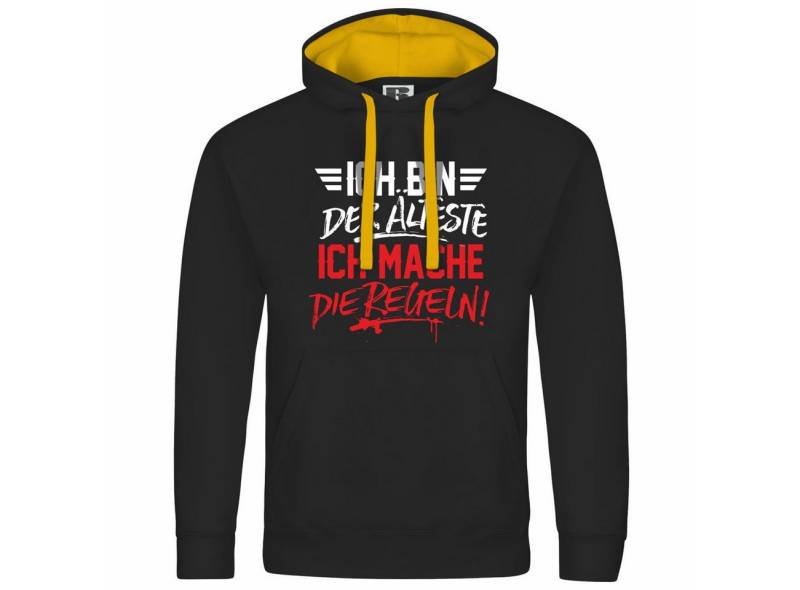 deinshirt Kapuzenpullover Herren Kapuzenpullover Ich bin der Älteste ich mache die Regeln Mit Print Motiv, Grafik von deinshirt