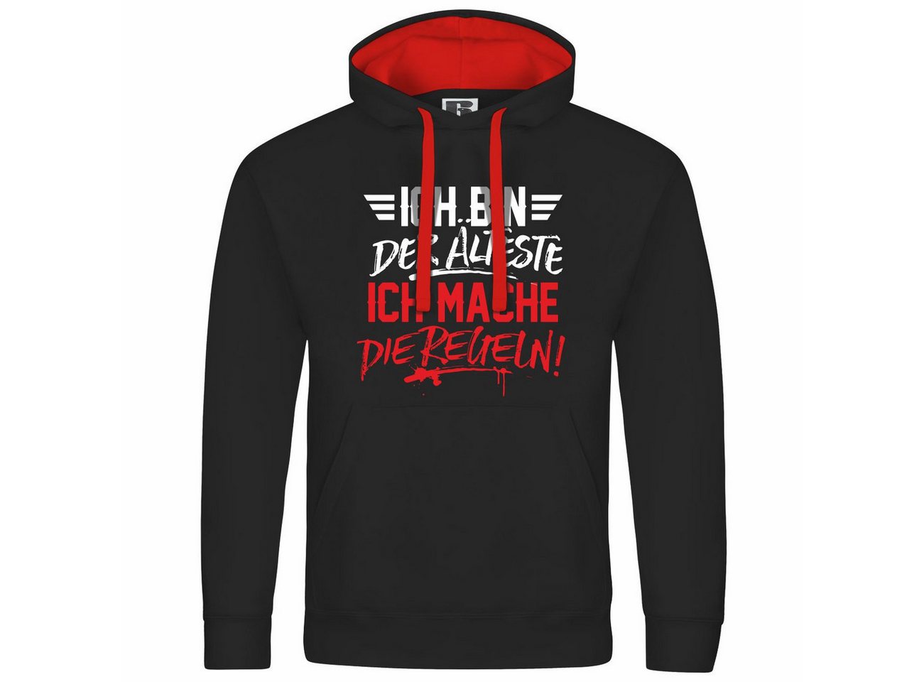 deinshirt Kapuzenpullover Herren Kapuzenpullover Ich bin der Älteste ich mache die Regeln Mit Print Motiv, Grafik deinshirt Kapuzenpullover Herren Kapuzenpullover Ich bin der Älteste ich mache die Regeln Mit Print Motiv, Grafik von deinshirt