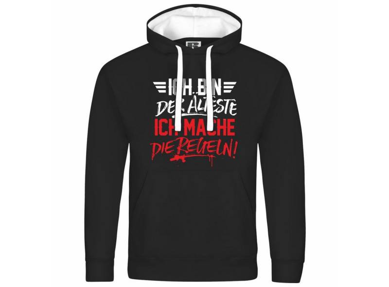 deinshirt Kapuzenpullover Herren Kapuzenpullover Ich bin der Älteste ich mache die Regeln Mit Print Motiv, Grafik von deinshirt