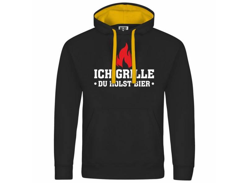 deinshirt Kapuzenpullover Herren Kapuzenpullover Ich grille du holst Bier Mit Print Motiv, Grafik von deinshirt