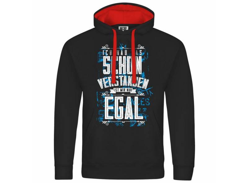 deinshirt Kapuzenpullover Herren Kapuzenpullover Ich hab das schon verstanden ist mir nur egal Mit Print Motiv, Grafik von deinshirt