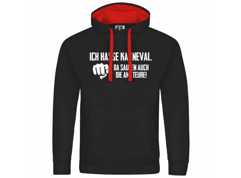 deinshirt Kapuzenpullover Herren Kapuzenpullover Ich hasse Karneval da saufen auch die Amateure Mit Print Motiv, Grafik deinshirt Kapuzenpullover Herren Kapuzenpullover Ich hasse Karneval da saufen auch die Amateure Mit Print Motiv, Grafik von deinshirt