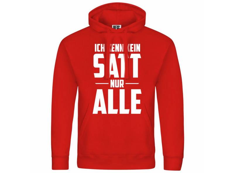 deinshirt Kapuzenpullover Herren Kapuzenpullover Ich kenn kein satt nur alle Mit Print Motiv, Grafik von deinshirt