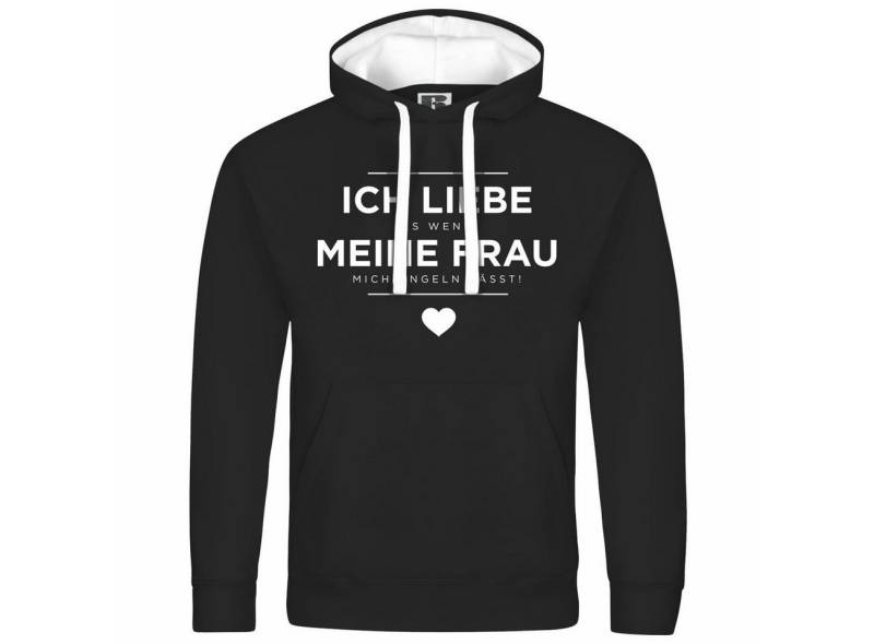 deinshirt Kapuzenpullover Herren Kapuzenpullover Ich liebe es wenn meine Frau mich angeln lässt Mit Print Motiv, Grafik von deinshirt