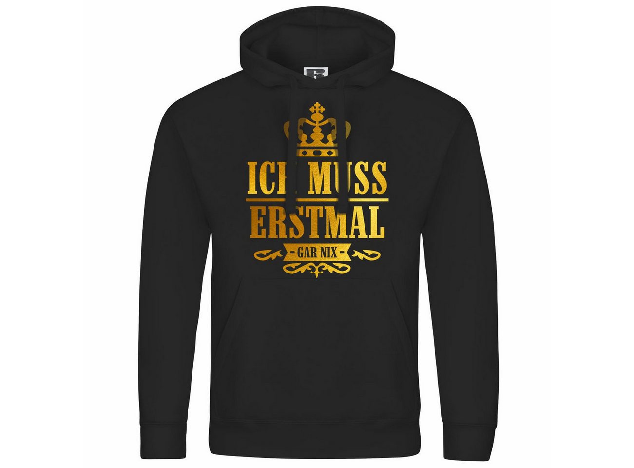 deinshirt Kapuzenpullover Herren Kapuzenpullover Ich muss erstmal gar nix Mit Print Motiv, Grafik von deinshirt