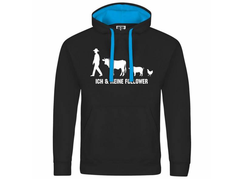 deinshirt Kapuzenpullover Herren Kapuzenpullover Ich und meine Follower Mit Print Motiv von deinshirt