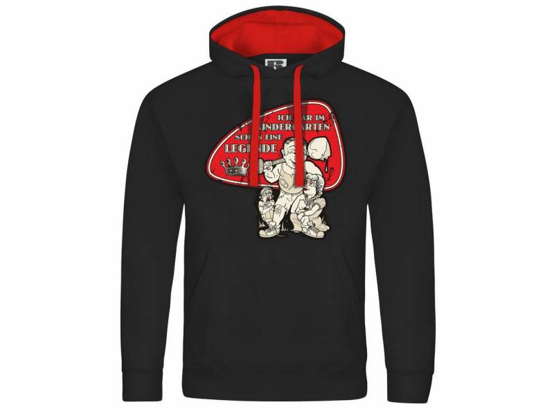 deinshirt Kapuzenpullover Herren Kapuzenpullover Ich war im Kindergarten schon eine Legende Mit Print Motiv, Grafik von deinshirt