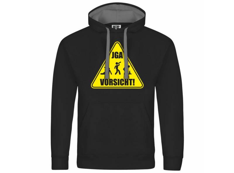 deinshirt Kapuzenpullover Herren Kapuzenpullover Junggesellenabschied Vorsicht Mit Print Motiv, Grafik von deinshirt