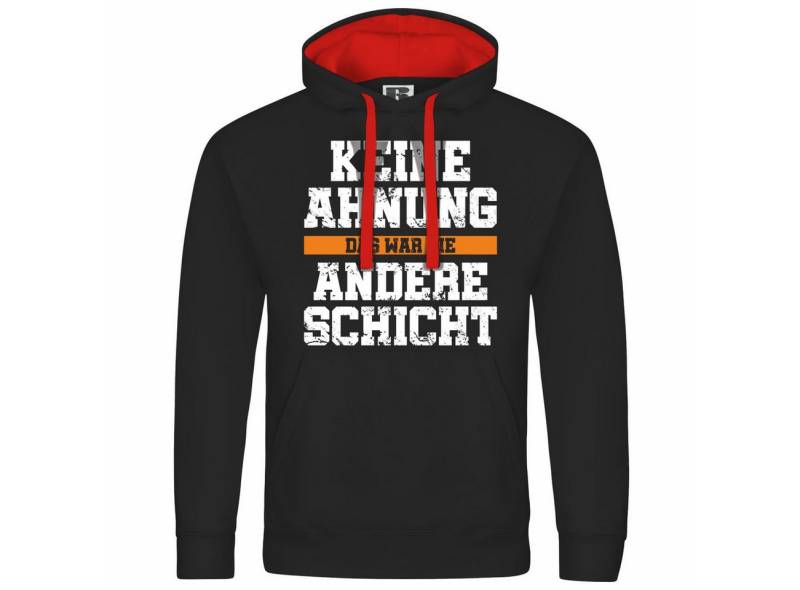 deinshirt Kapuzenpullover Herren Kapuzenpullover KEINE AHNUNG das war die andere Schicht Mit Print Motiv, Grafik von deinshirt