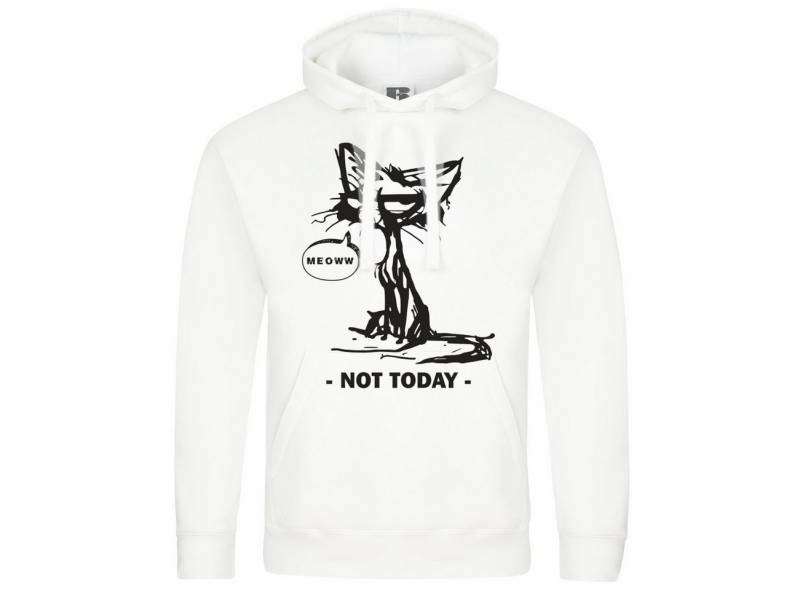 deinshirt Kapuzenpullover Herren Kapuzenpullover Katze not today Mit Print Motiv, Grafik von deinshirt