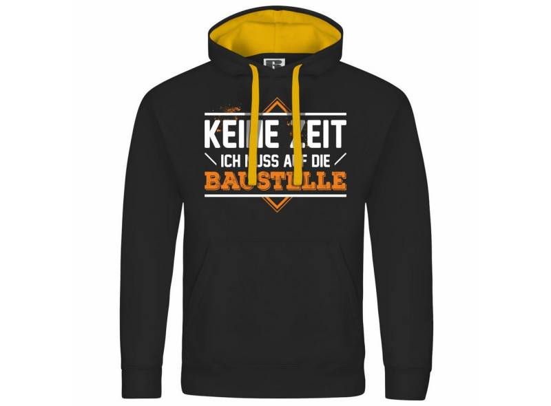 deinshirt Kapuzenpullover Herren Kapuzenpullover Keine Zeit ich muss auf die Baustelle Mit Print Motiv, Grafik von deinshirt