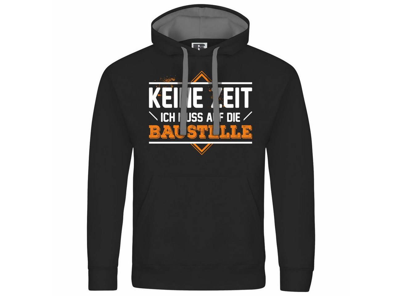 deinshirt Kapuzenpullover Herren Kapuzenpullover Keine Zeit ich muss auf die Baustelle Mit Print Motiv, Grafik von deinshirt