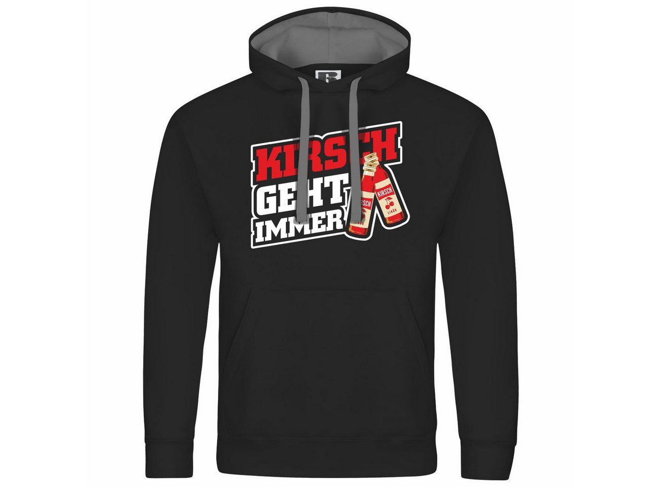 deinshirt Kapuzenpullover Herren Kapuzenpullover Kirsch geht immer Mit Print Motiv, Grafik von deinshirt