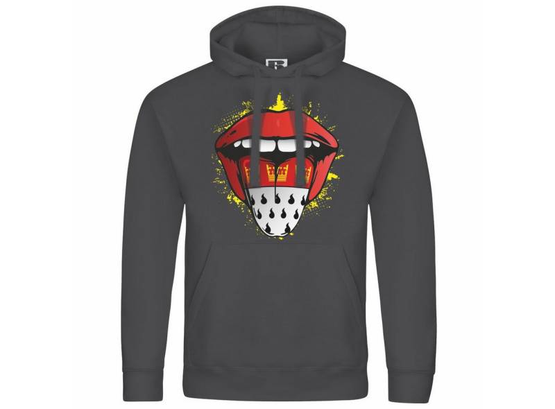 deinshirt Kapuzenpullover Herren Kapuzenpullover Köln Zunge Mit Print Motiv, Grafik von deinshirt