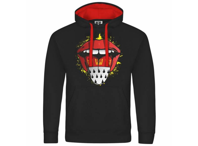 deinshirt Kapuzenpullover Herren Kapuzenpullover Köln Zunge Mit Print Motiv, Grafik von deinshirt
