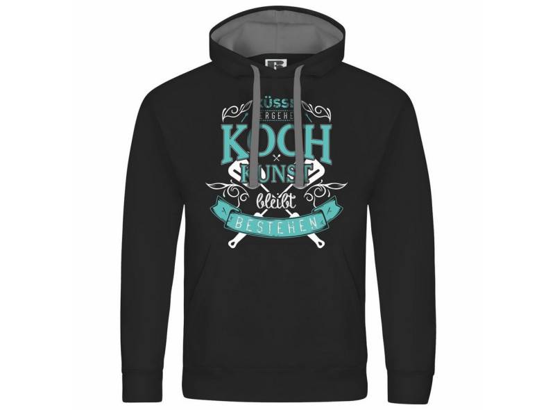 deinshirt Kapuzenpullover Herren Kapuzenpullover Küsse vergehen Kochkunst bleibt bestehen Mit Print Motiv, Grafik von deinshirt