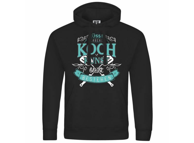deinshirt Kapuzenpullover Herren Kapuzenpullover Küsse vergehen Kochkunst bleibt bestehen Mit Print Motiv, Grafik von deinshirt