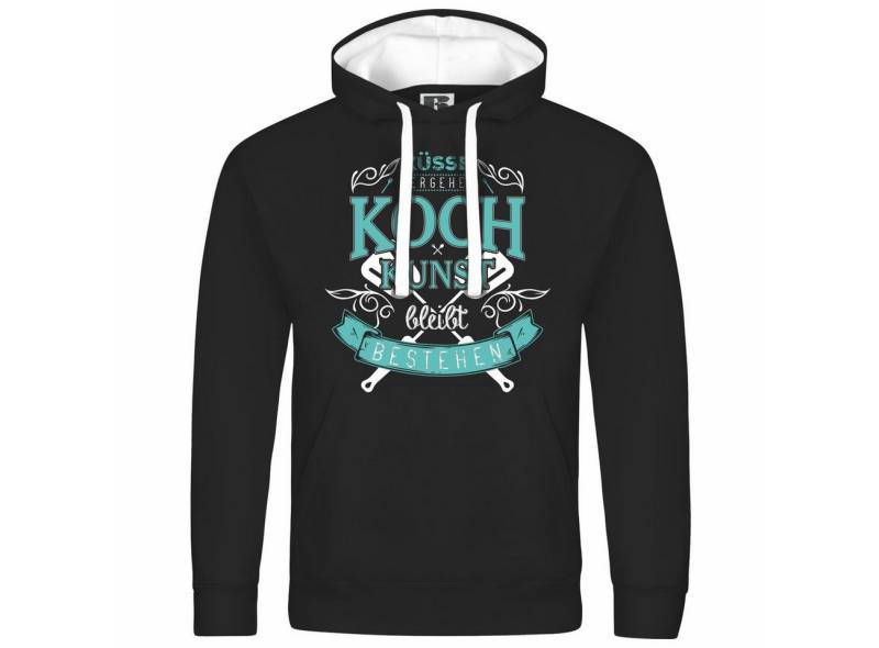deinshirt Kapuzenpullover Herren Kapuzenpullover Küsse vergehen Kochkunst bleibt bestehen Mit Print Motiv, Grafik von deinshirt