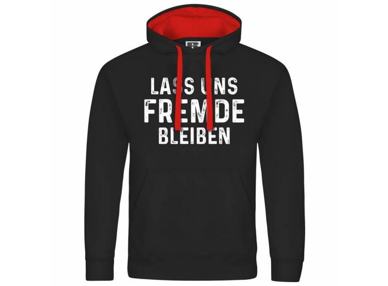 deinshirt Kapuzenpullover Herren Kapuzenpullover Lass uns Fremde bleiben Mit Print Motiv, Grafik von deinshirt