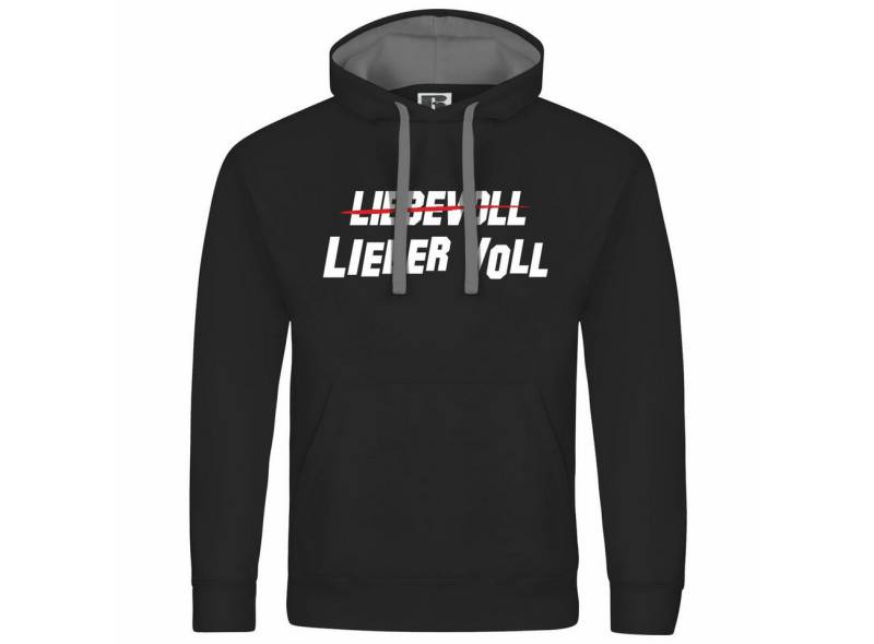 deinshirt Kapuzenpullover Herren Kapuzenpullover Lieber Voll Mit Print Motiv, Grafik von deinshirt