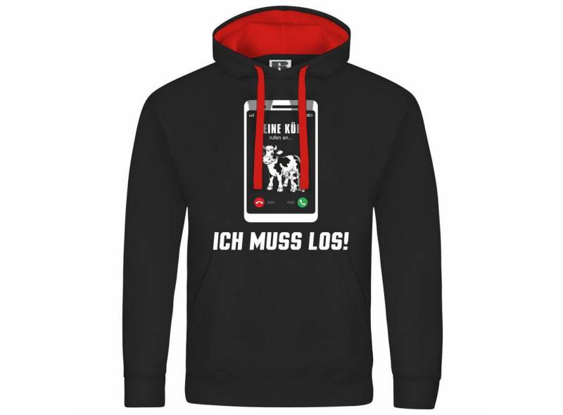 deinshirt Kapuzenpullover Herren Kapuzenpullover Meine Kühe rufen an Mit Print Motiv, Grafik deinshirt Kapuzenpullover Herren Kapuzenpullover Meine Kühe rufen an Mit Print Motiv, Grafik von deinshirt