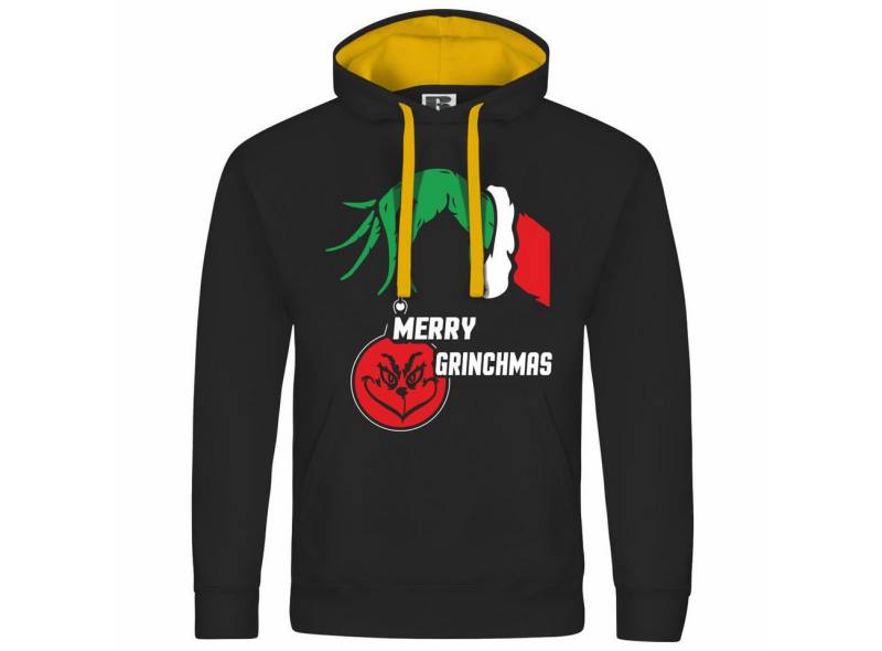 deinshirt Kapuzenpullover Herren Kapuzenpullover Merry Grinchmas Mit Print Motiv, Grafik von deinshirt