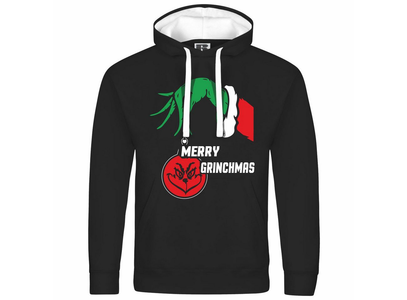 deinshirt Kapuzenpullover Herren Kapuzenpullover Merry Grinchmas Mit Print Motiv, Grafik von deinshirt