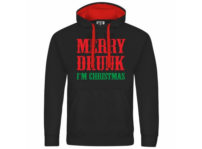 deinshirt Kapuzenpullover Herren Kapuzenpullover Merry drunk im Christmas Mit Print Motiv, Grafik deinshirt Kapuzenpullover Herren Kapuzenpullover Merry drunk im Christmas Mit Print Motiv, Grafik von deinshirt