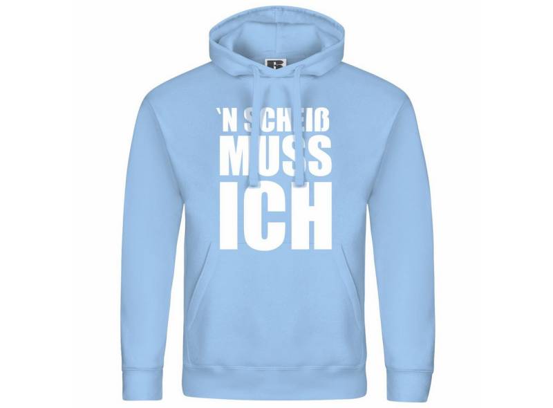 deinshirt Kapuzenpullover Herren Kapuzenpullover N Scheiß muss ich Mit Print Motiv, Grafik von deinshirt