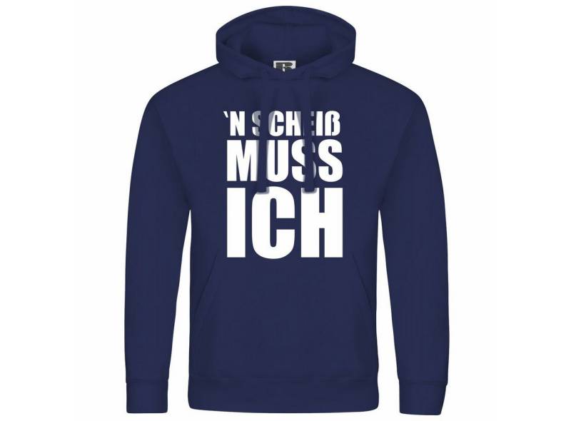 deinshirt Kapuzenpullover Herren Kapuzenpullover N Scheiß muss ich Mit Print Motiv, Grafik von deinshirt