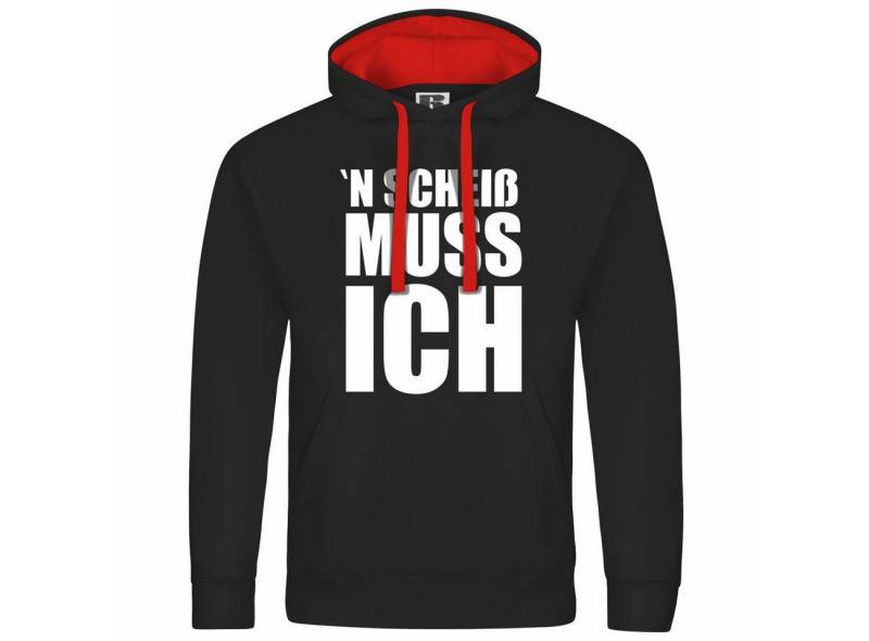 deinshirt Kapuzenpullover Herren Kapuzenpullover N Scheiß muss ich Mit Print Motiv, Grafik von deinshirt
