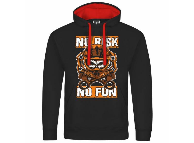 deinshirt Kapuzenpullover Herren Kapuzenpullover No risk no fun Mit Print Motiv, Grafik von deinshirt