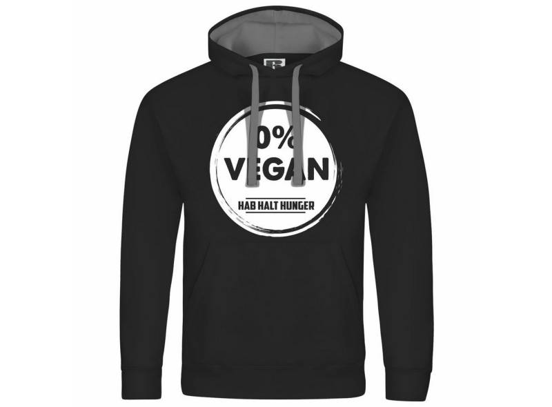 deinshirt Kapuzenpullover Herren Kapuzenpullover Null Prozent VEGAN Mit Print Motiv, Grafik von deinshirt