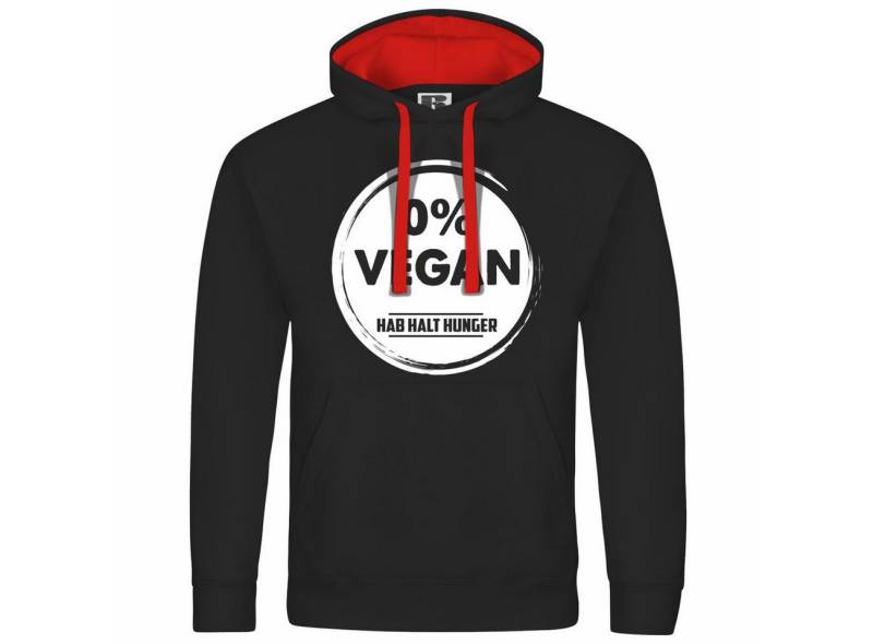 deinshirt Kapuzenpullover Herren Kapuzenpullover Null Prozent VEGAN Mit Print Motiv, Grafik von deinshirt
