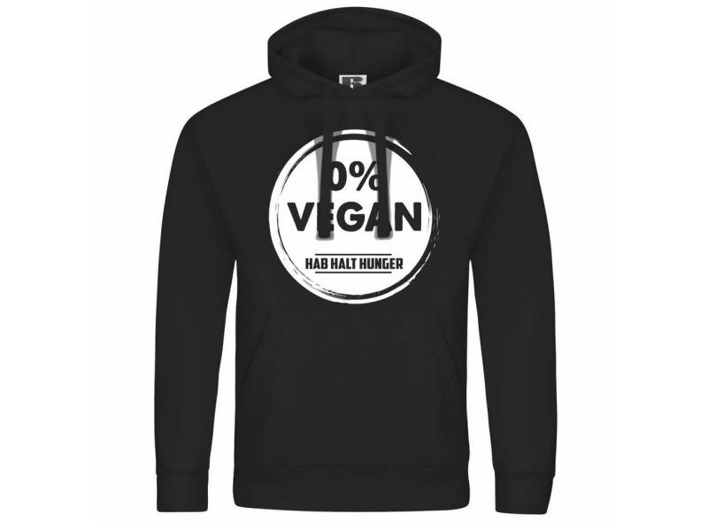 deinshirt Kapuzenpullover Herren Kapuzenpullover Null Prozent VEGAN Mit Print Motiv, Grafik von deinshirt