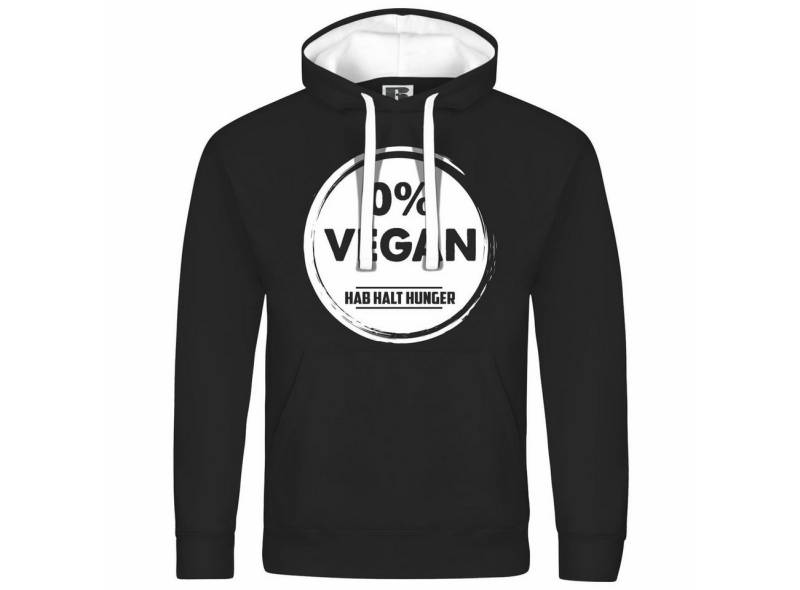 deinshirt Kapuzenpullover Herren Kapuzenpullover Null Prozent VEGAN Mit Print Motiv, Grafik von deinshirt