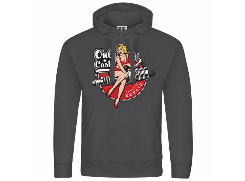 deinshirt Kapuzenpullover Herren Kapuzenpullover Only Cash Mit Print Motiv, Grafik von deinshirt