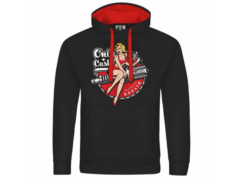 deinshirt Kapuzenpullover Herren Kapuzenpullover Only Cash Mit Print Motiv, Grafik von deinshirt