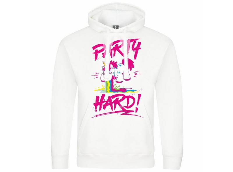 deinshirt Kapuzenpullover Herren Kapuzenpullover PARTY HARD Mit Print Motiv, Grafik von deinshirt