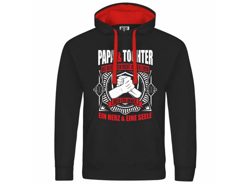 deinshirt Kapuzenpullover Herren Kapuzenpullover Papa und Tochter ein Herz und eine Seele Mit Print Motiv, Grafik von deinshirt