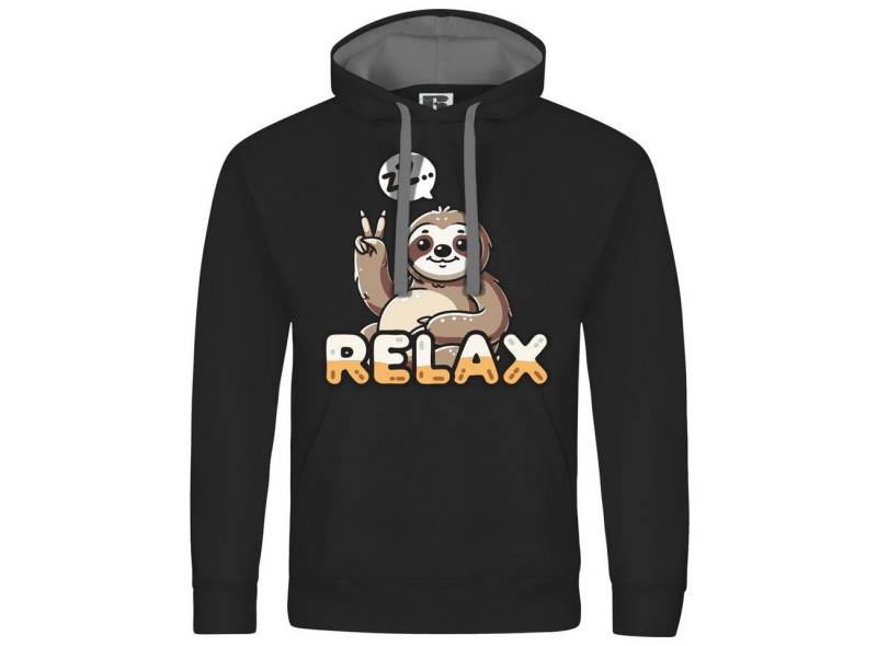 deinshirt Kapuzenpullover Herren Kapuzenpullover Relax Faultier Mit Print Motiv, Grafik von deinshirt