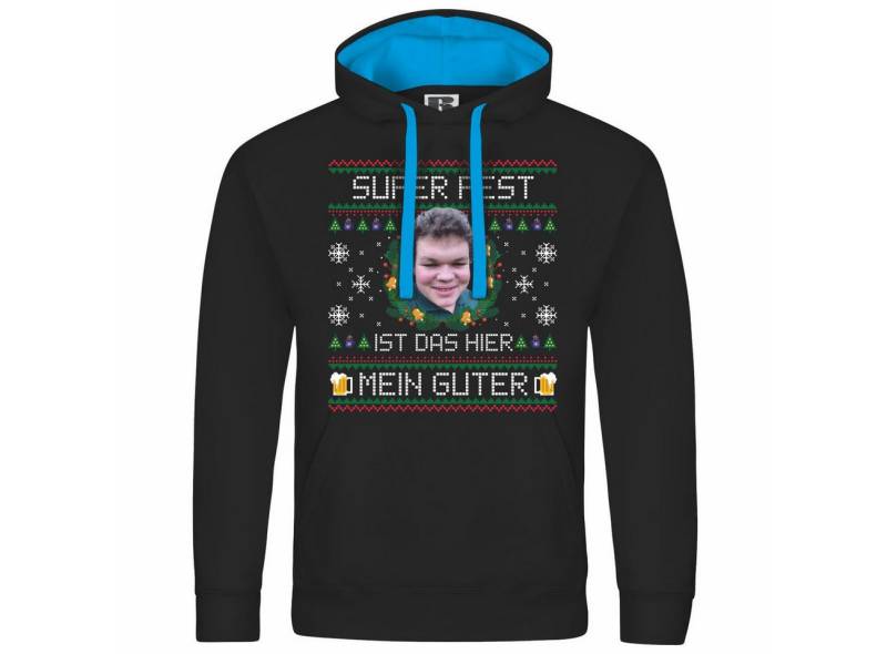 deinshirt Kapuzenpullover Herren Kapuzenpullover SUPER FEST ist das hier Mein Guter Mit Print Motiv, Grafik von deinshirt