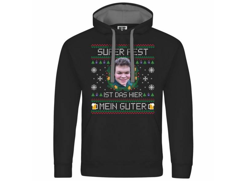 deinshirt Kapuzenpullover Herren Kapuzenpullover SUPER FEST ist das hier Mein Guter Mit Print Motiv, Grafik von deinshirt