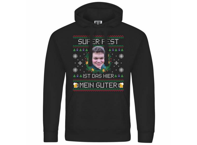 deinshirt Kapuzenpullover Herren Kapuzenpullover SUPER FEST ist das hier Mein Guter Mit Print Motiv, Grafik von deinshirt