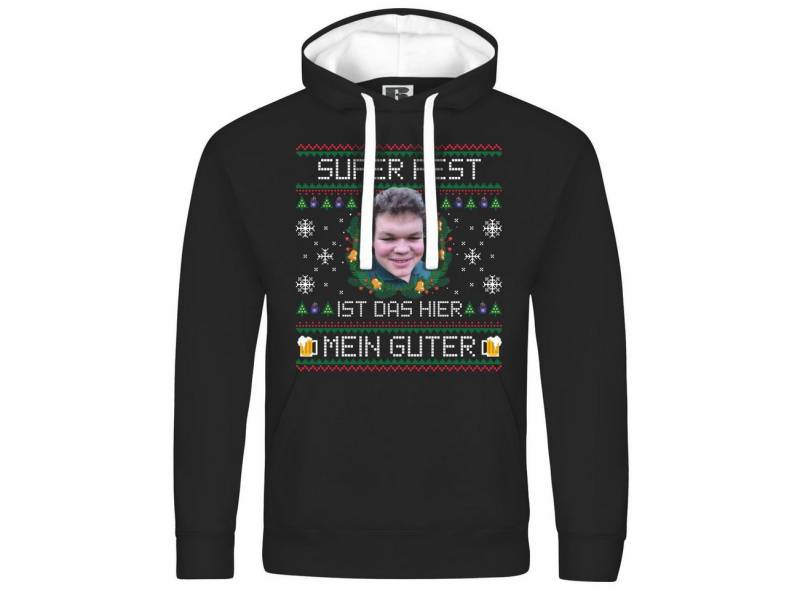 deinshirt Kapuzenpullover Herren Kapuzenpullover SUPER FEST ist das hier Mein Guter Mit Print Motiv, Grafik von deinshirt