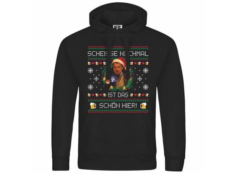 deinshirt Kapuzenpullover Herren Kapuzenpullover Scheiße nochmal ist das schön hier Mit Print Motiv, Grafik von deinshirt
