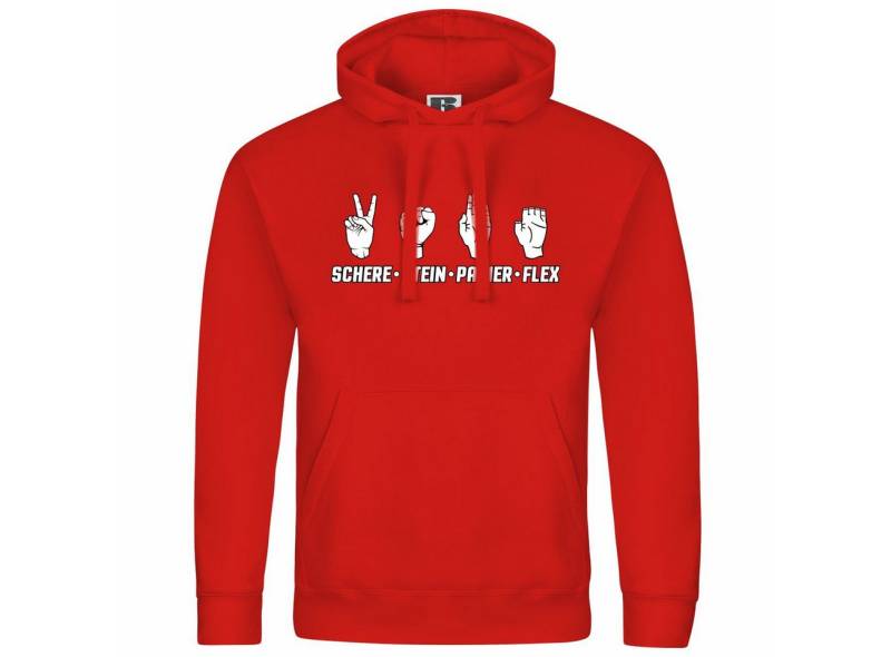 deinshirt Kapuzenpullover Herren Kapuzenpullover Schere Stein Papier FLEX Mit Print Motiv, Grafik deinshirt Kapuzenpullover Herren Kapuzenpullover Schere Stein Papier FLEX Mit Print Motiv, Grafik von deinshirt